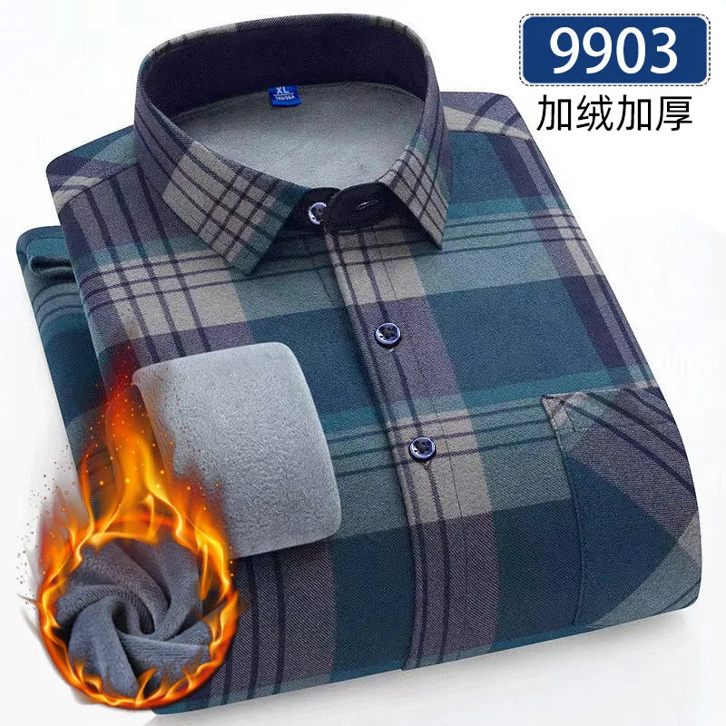 Chemise Hiver Homme Épaissie & Doublée Polaire