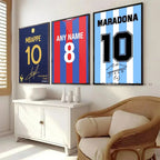 Affiche Maillot de Football avec Nom – Cadeau Idéal pour Supporters
