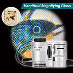 60X Pocket Magnifier with LED - Mini Portable Microscope for Jewelry, Currencies and Precision Inspection