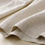 Pantalon Rétro en Coton & Lin Ample Femme - Mi-Saison