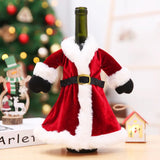 Décoration de Bouteille de Vin Père et Mère Noël
