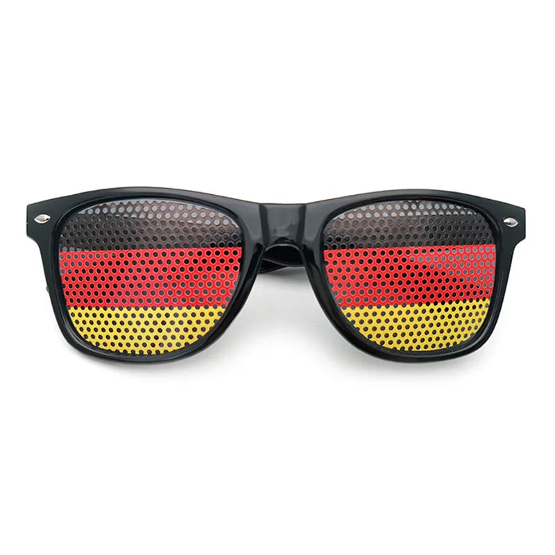 Lunettes de Soleil Unisexes avec Drapeaux Coupe du Monde – Accessoire Festif et Sportif