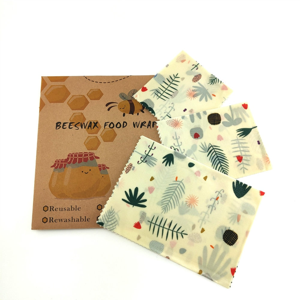 BEE WRAP - Lot de 3 Films alimentaires réutilisables
