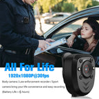 Mini Caméra à Clip 850A HD 1080P – Vision Nocturne IR, Enregistrement en Boucle & Autonomie 4 à 6 h + Carte SD Inclus