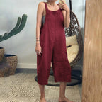 Mid-Calf Cotton & Linen Summer Overalls