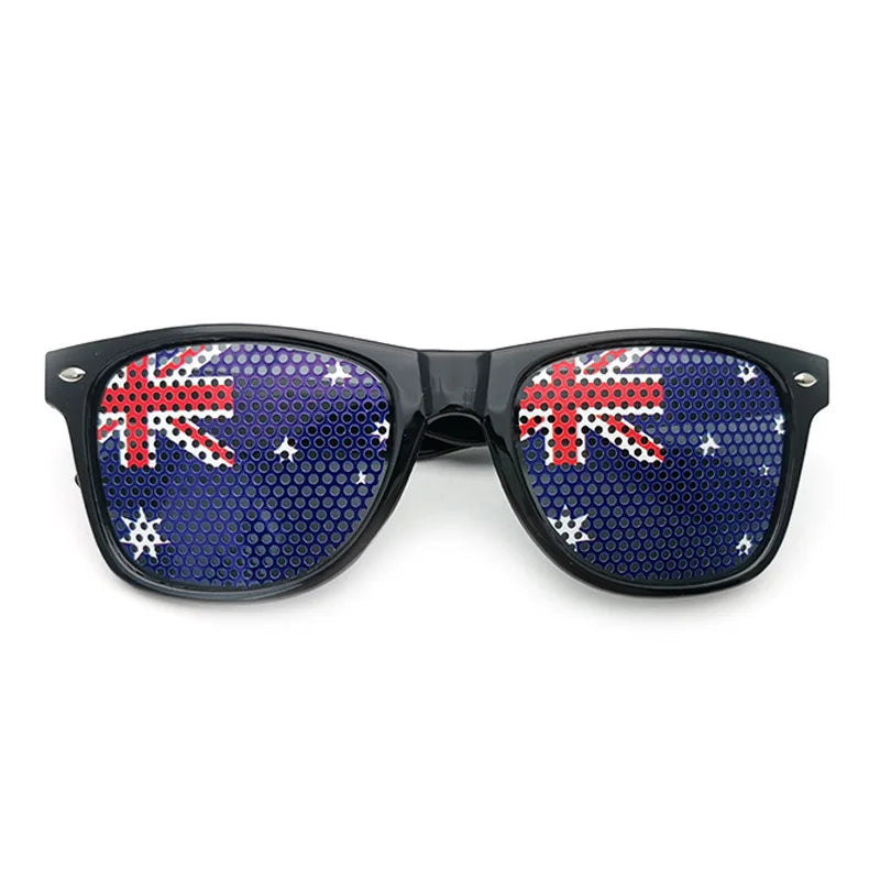 Lunettes de Soleil Unisexes avec Drapeaux Coupe du Monde – Accessoire Festif et Sportif