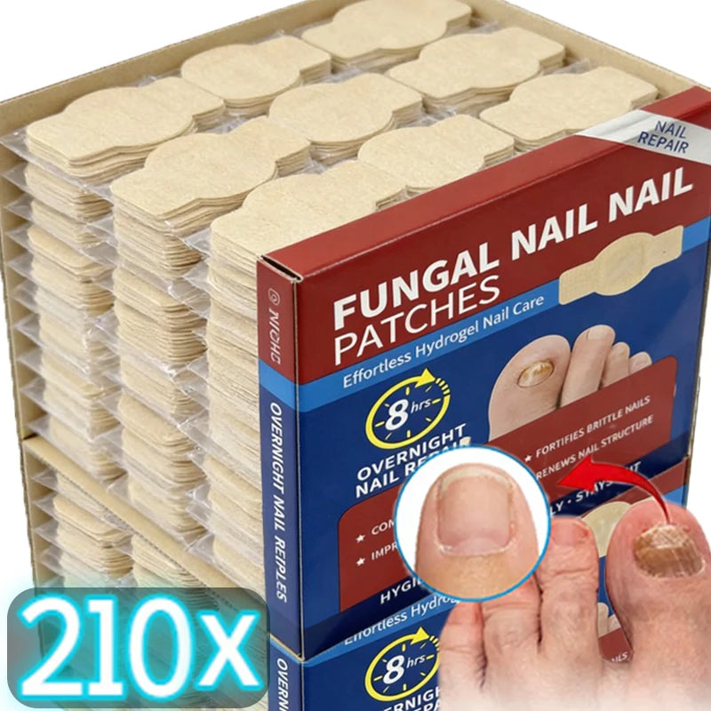 42 Patchs Hydrogel Réparateurs Anti-Mycose Ongles — Imperméable