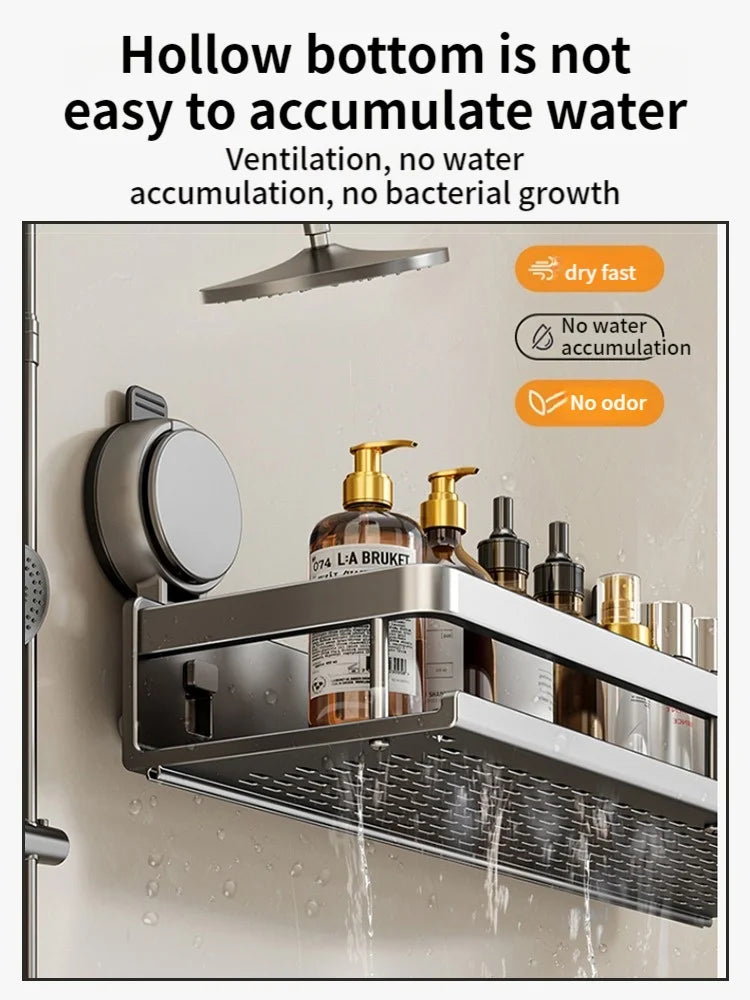 Étagère de Douche Murale Sans Perçage à Ventouse