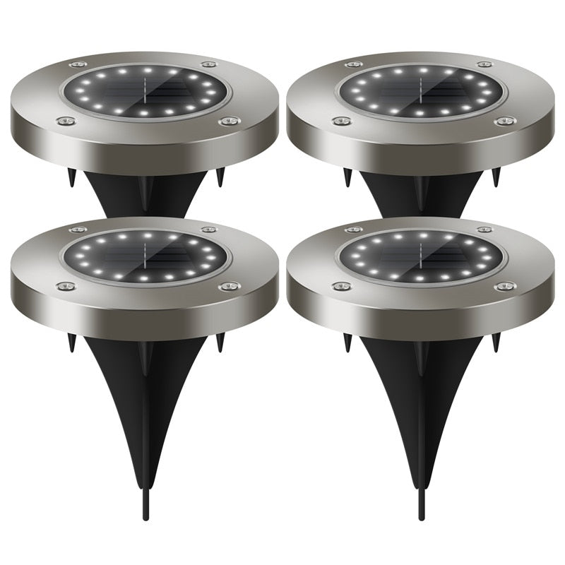 4 x spot LED lumineux pour jardin