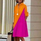 Vestido camisero midi con cuello clásico y bolsillos - Colección 2024