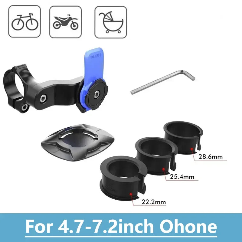 Fixation Téléphone Anti-Vibrations pour Guidon Vélo, Moto & Poussette
