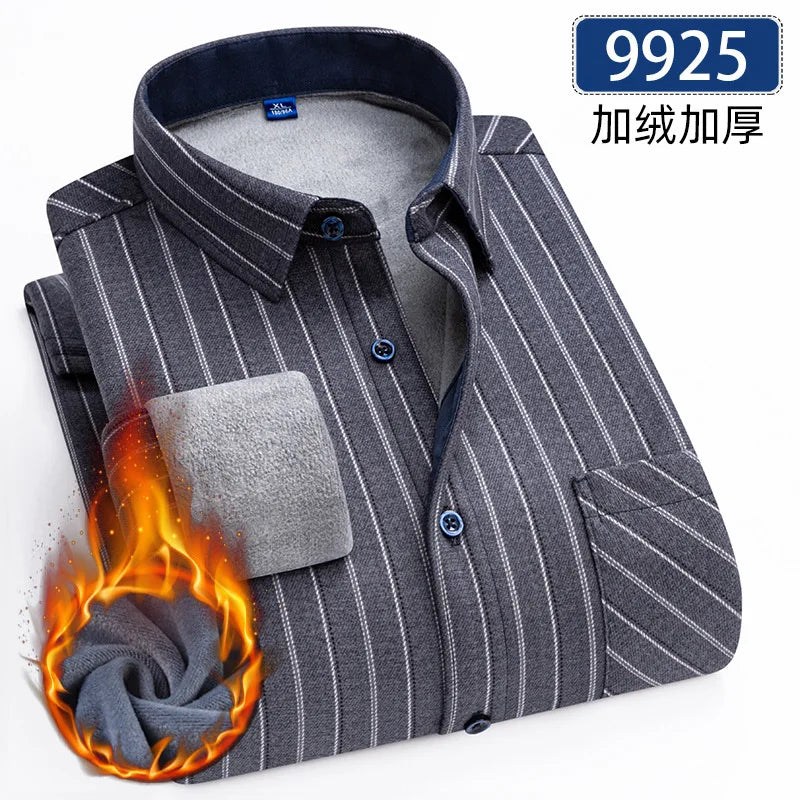 Chemise Hiver Homme Épaissie & Doublée Polaire