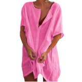 Robe de Plage en Lin et Coton