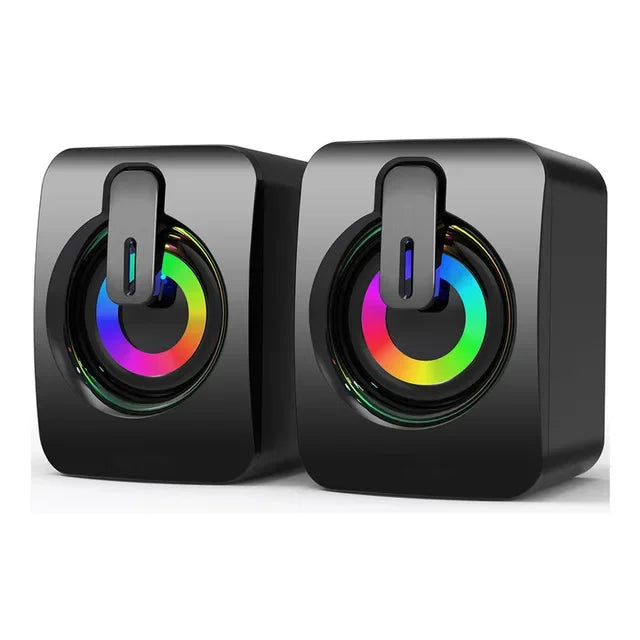 Haut-Parleur d'Ordinateur Filaire Stéréo HD avec Microphone