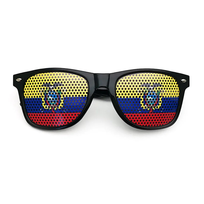 Lunettes de Soleil Unisexes avec Drapeaux Coupe du Monde – Accessoire Festif et Sportif