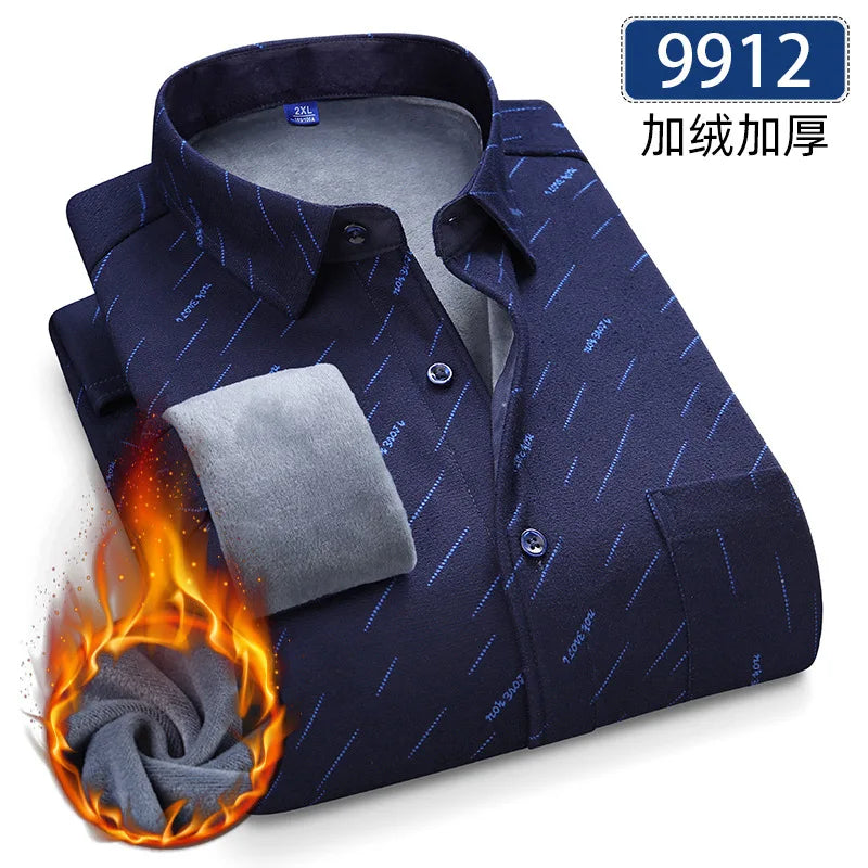 Chemise Hiver Homme Épaissie & Doublée Polaire