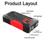 Démarreur de Poche pour Batterie avec Lampe Torche LED Incluse