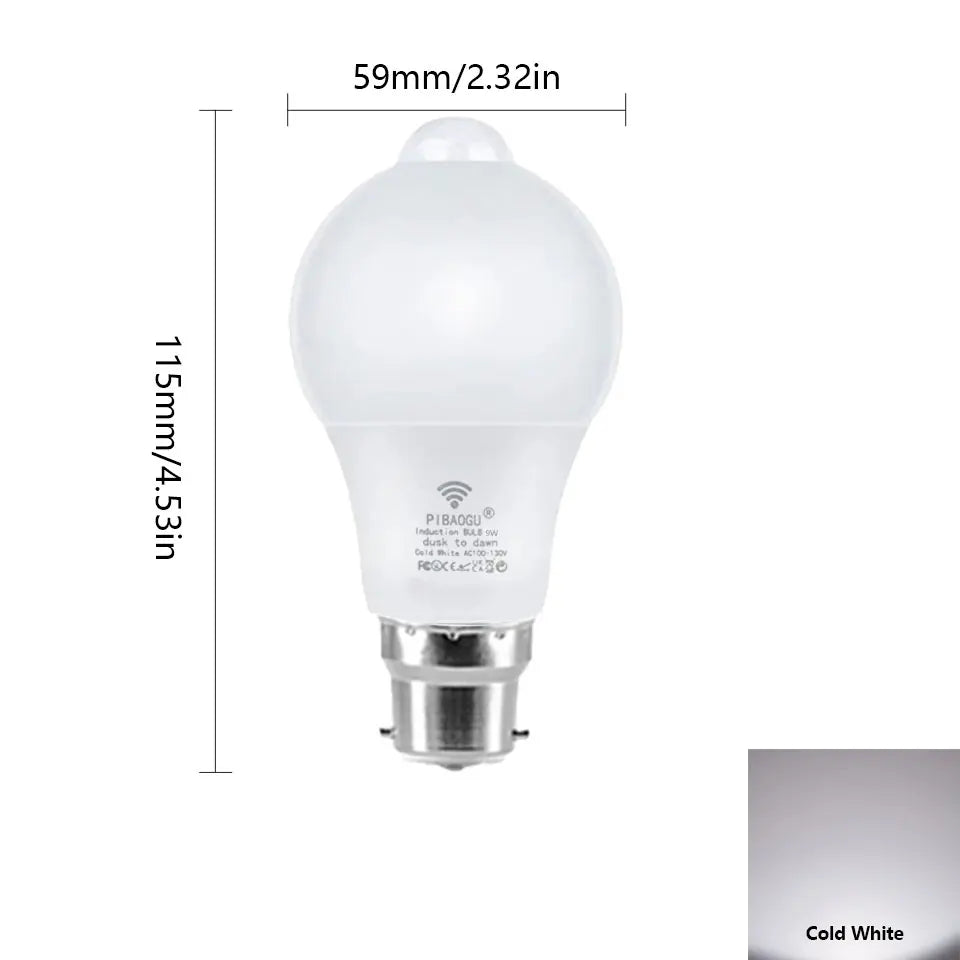 Lot de 4 Ampoules LED Economiques avec Détecteur de Mouvement