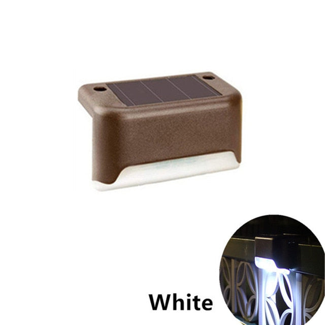 4x Appliques LED solaires pour escaliers et clôtures