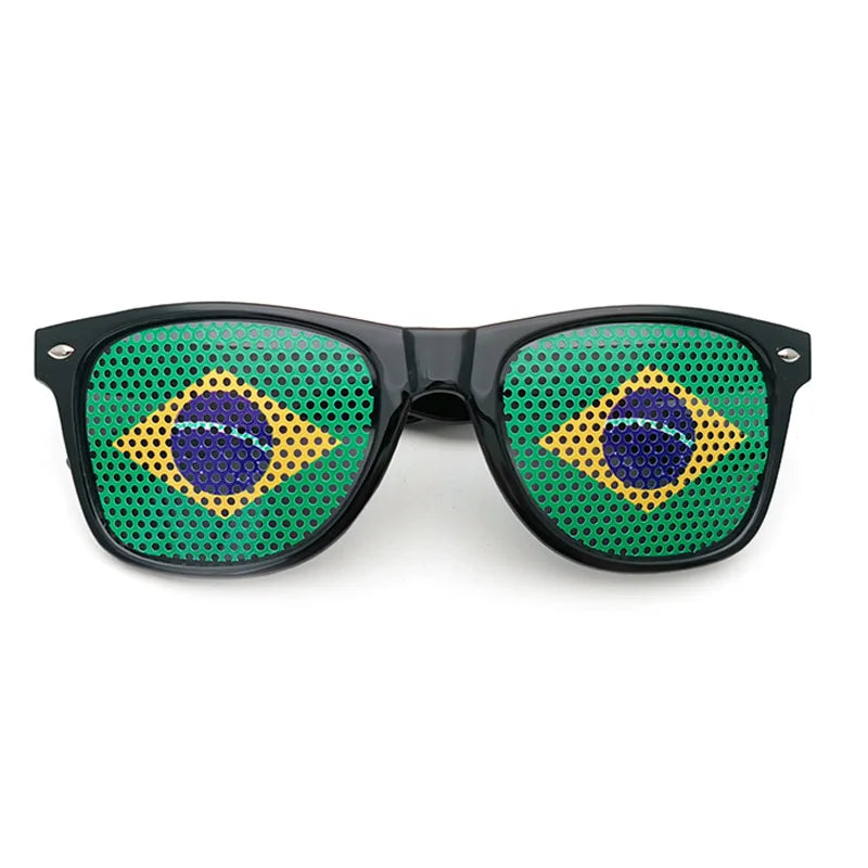 Lunettes de Soleil Unisexes avec Drapeaux Coupe du Monde – Accessoire Festif et Sportif