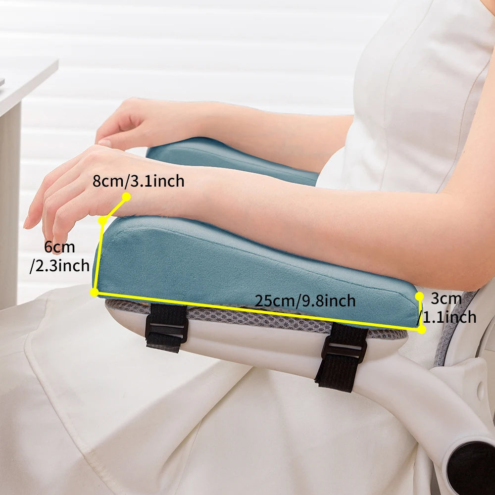 Paire de coussins d'accoudoir en mousse — fixation par sangle, chaise de bureau