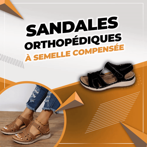 Sandales orthopédiques à semelle compensée