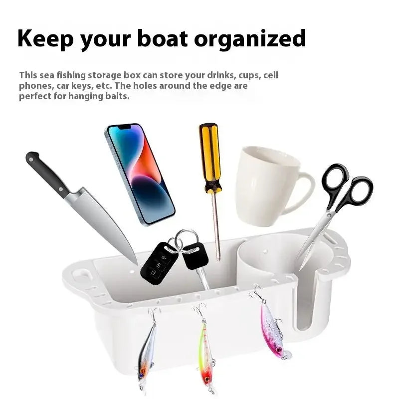Boîte de Rangement Marine pour Accessoires de Pêche – Organisateur pour Bateau et Ponton