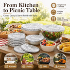 Lot de 100 Couvre-Aliments Jetables en Aluminium – Housses Isolantes pour Conservation des Plats, Fruits et Aliments