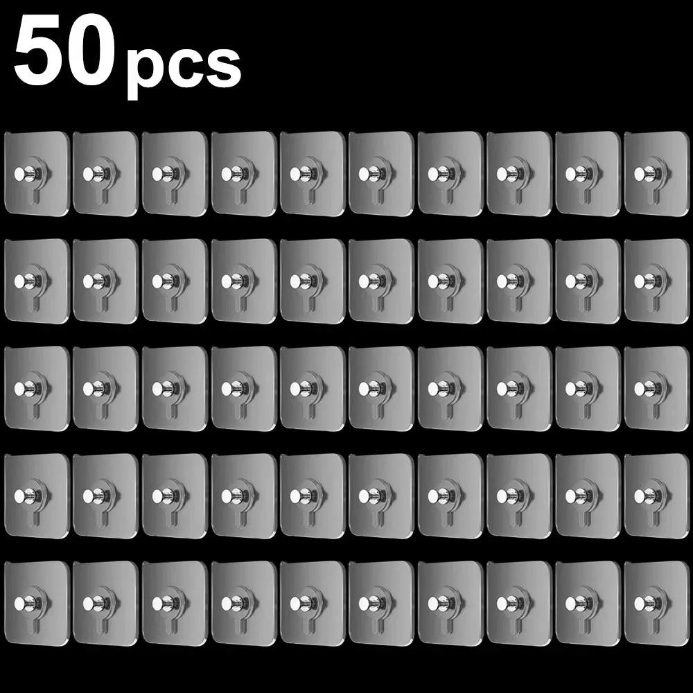 50 Clous Muraux Sans Perçage – Adhésif Ultra-Fort