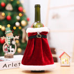 Décoration de Bouteille de Vin Père et Mère Noël