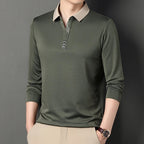 Intims - Polo à Manches Longues à Col Beige pour Homme - 91045FR