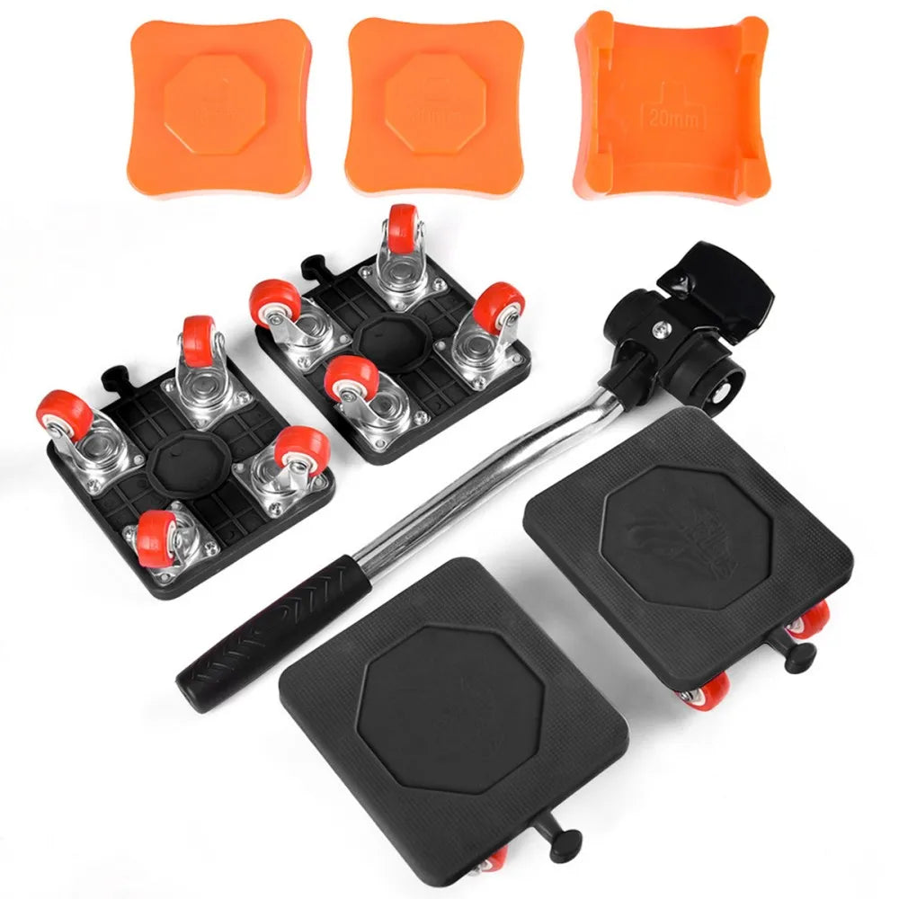 Kit de Déplacement de Meubles 400 kg – Roulettes & Levier