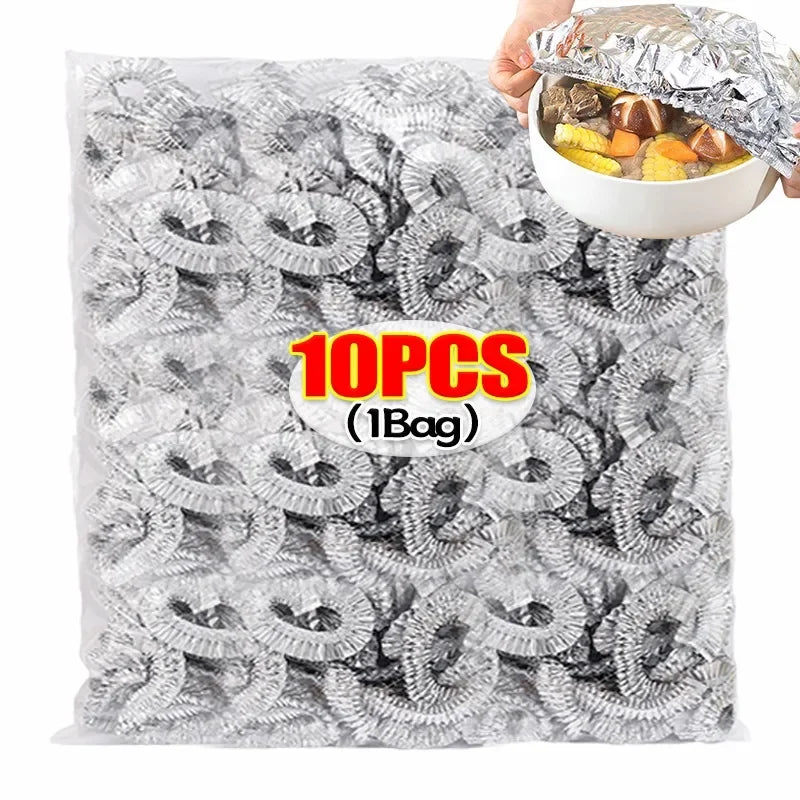 Lot de 100 Couvre-Aliments Jetables en Aluminium – Housses Isolantes pour Conservation des Plats, Fruits et Aliments