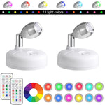 Pack de 2 Projecteurs LED sans-fil avec télécommande