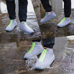 Paire de Couvres Chaussures imperméables avec fermeture Zip - Silicone Souple