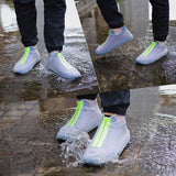 Paire de Couvres Chaussures imperméables avec fermeture Zip - Silicone Souple