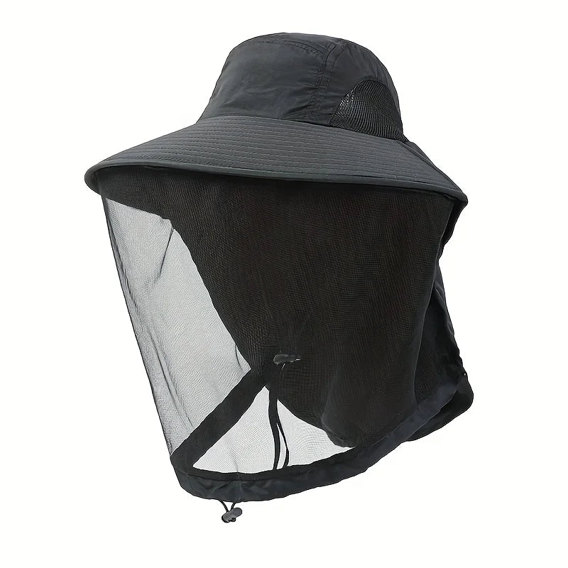 Chapeau de protection UV avec moustiquaire intégrée