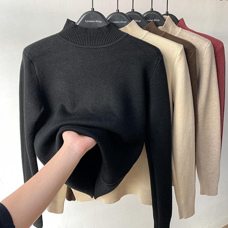 Pull Col roulé doublure polaire