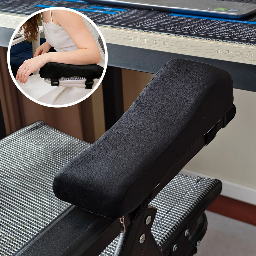 Paire de coussins d'accoudoir en mousse — fixation par sangle, chaise de bureau