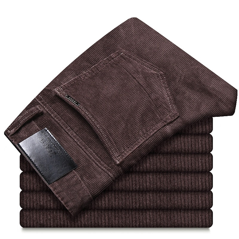 Pantalon en velours côtelé épais pour homme