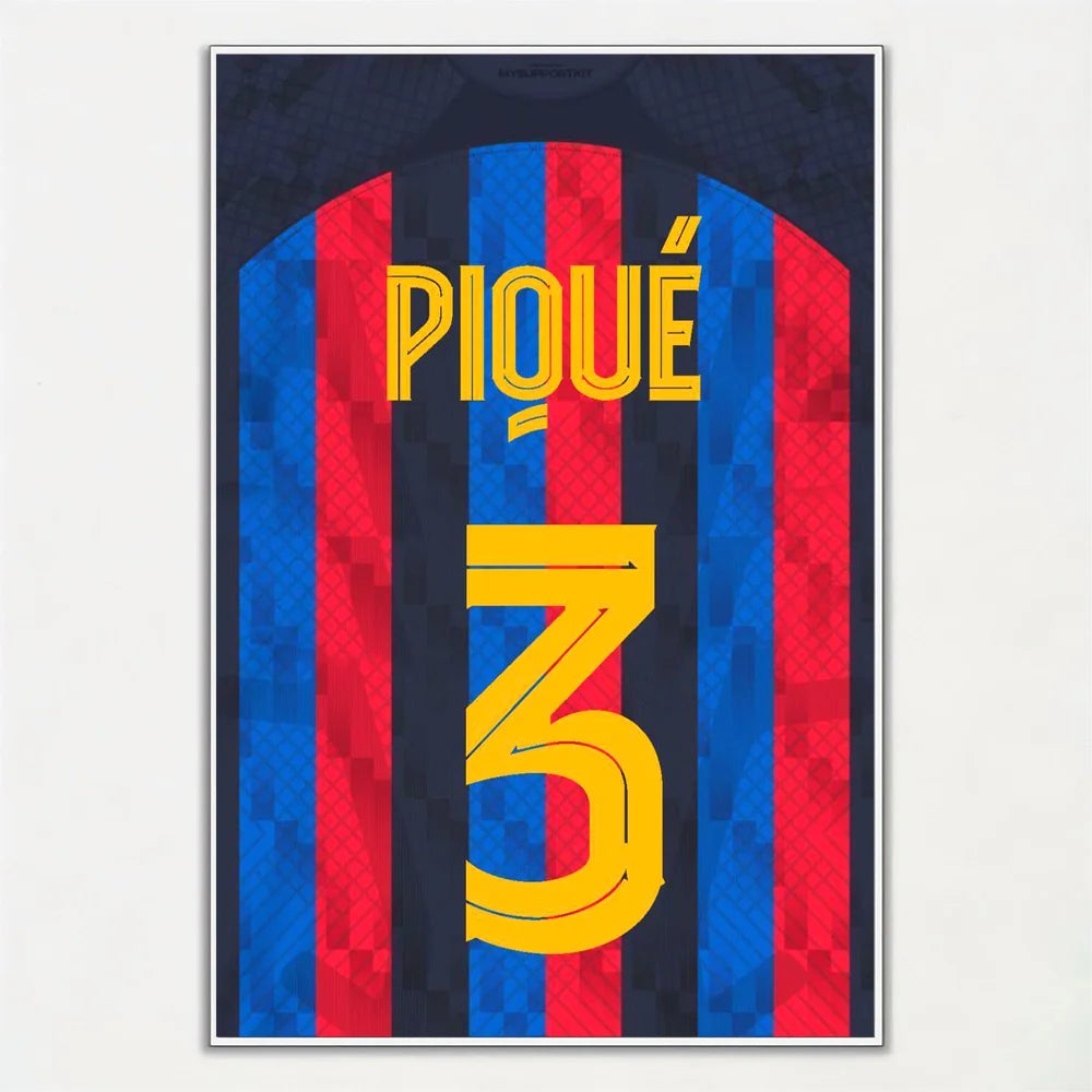 Affiche Maillot de Football avec Nom – Cadeau Idéal pour Supporters