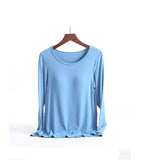 T-shirt à manches longues décontracte avec soutien-gorge intégré