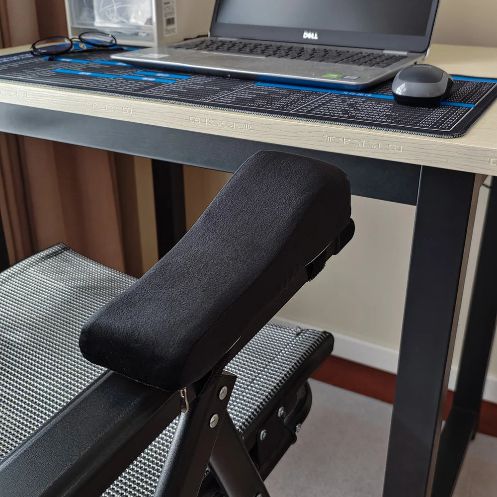 Paire de coussins d'accoudoir en mousse — fixation par sangle, chaise de bureau