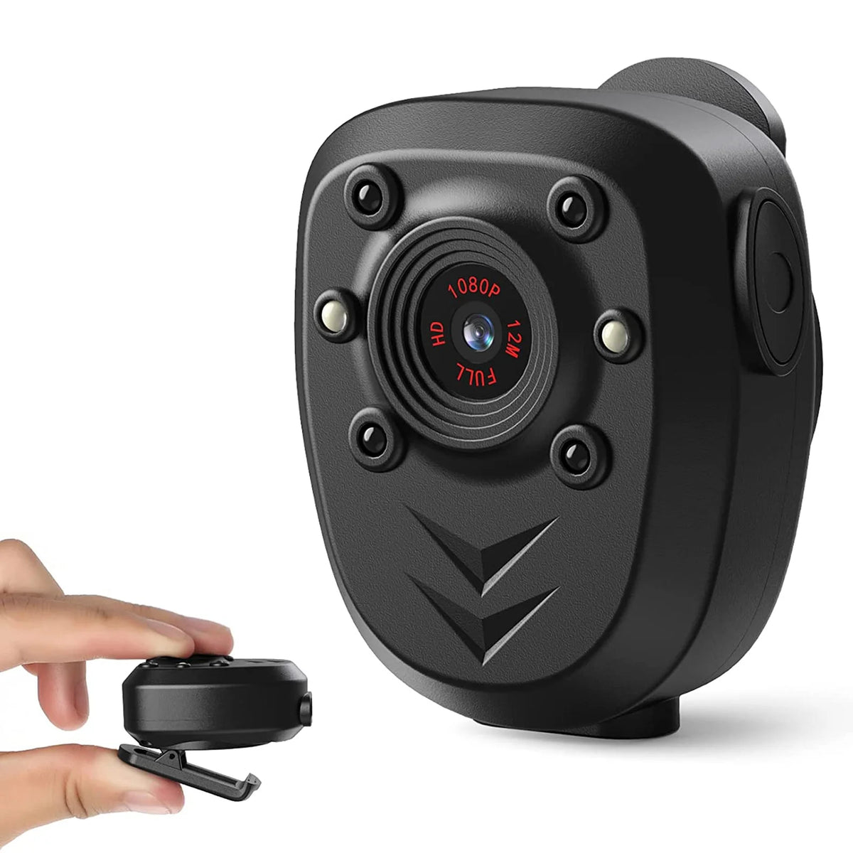 Mini Caméra à Clip 850A HD 1080P – Vision Nocturne IR, Enregistrement en Boucle & Autonomie 4 à 6 h + Carte SD Inclus
