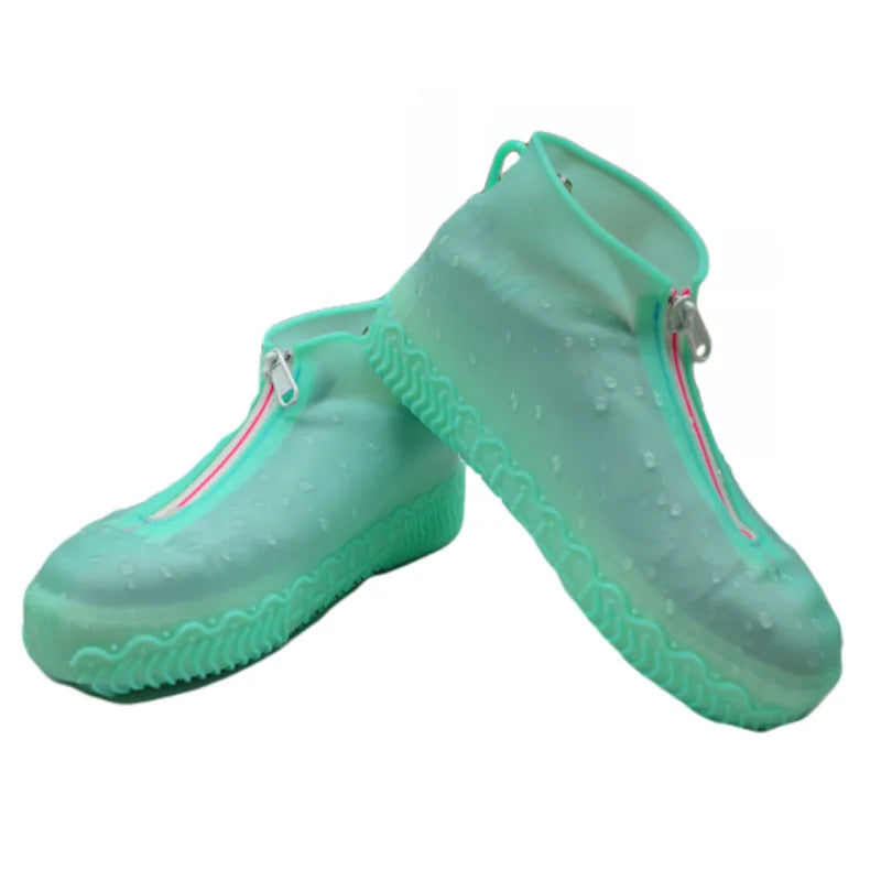 Paire de Couvres Chaussures imperméables avec fermeture Zip - Silicone Souple