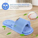 Pantoufle Lave-Pieds en Silicone – Brosse de Massage Exfoliante Antidérapante pour Douche