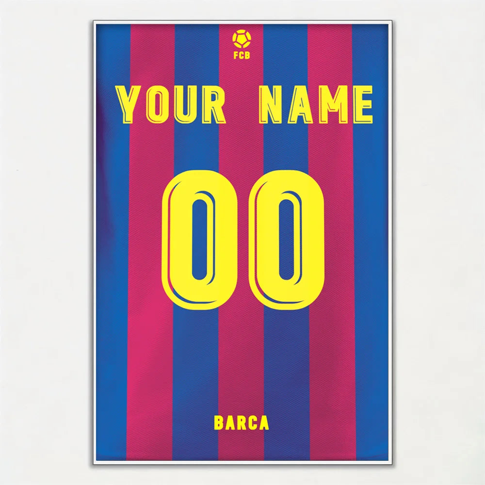 Affiche Maillot de Football avec Nom – Cadeau Idéal pour Supporters