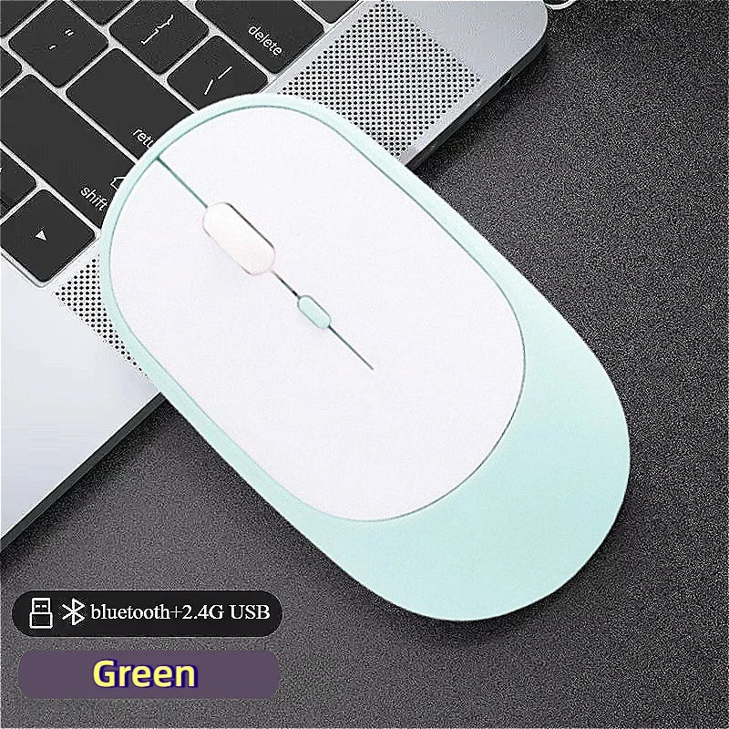 Ratón inalámbrico Bluetooth recargable: silencioso, ergonómico y con DPI ajustable