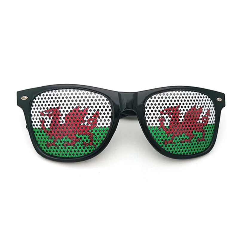 Lunettes de Soleil Unisexes avec Drapeaux Coupe du Monde – Accessoire Festif et Sportif