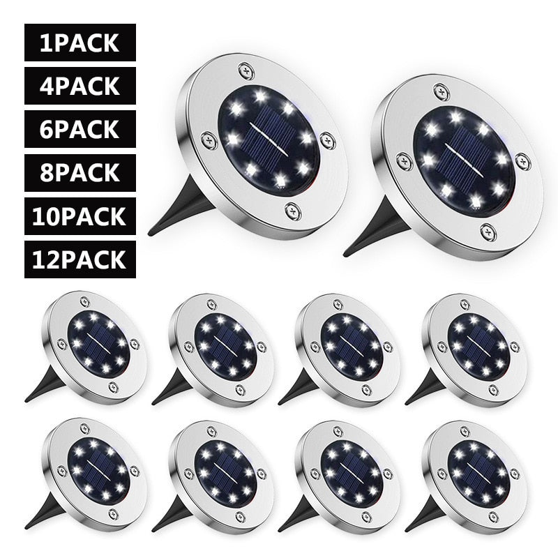 4 x spot LED lumineux pour jardin